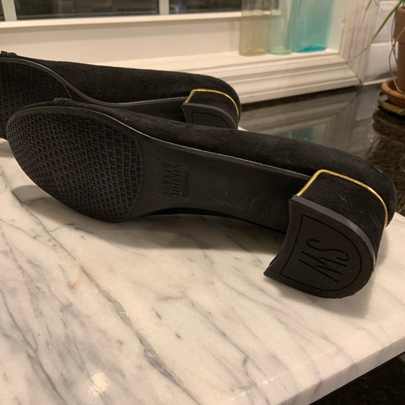 Stuart Weitzman Suede Block Heel Pumps - Picture 4 of 8